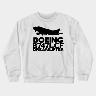 Boeing B747LCF Silhouette Print (Black) Crewneck Sweatshirt